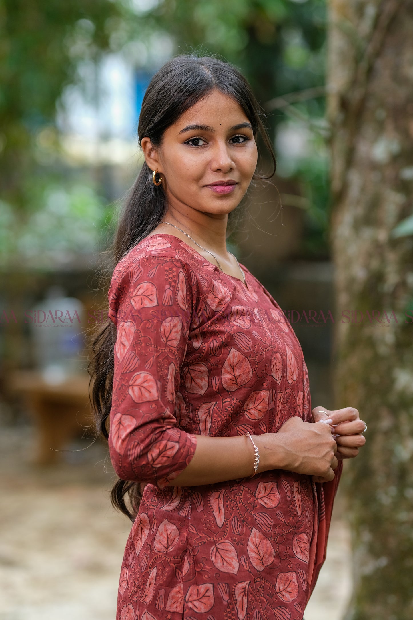 Cotton Maroon Salwar Set - ST-006