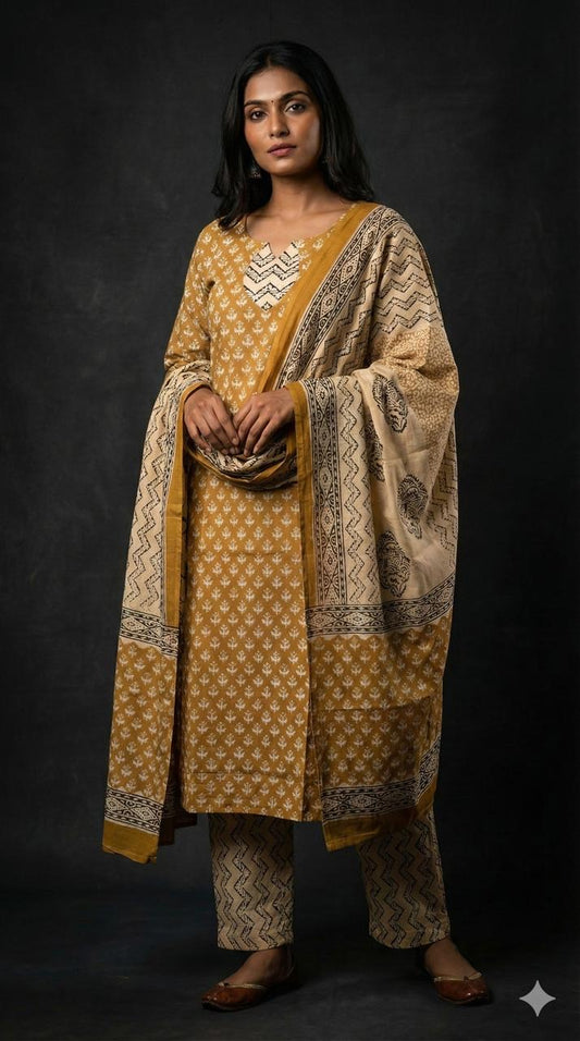 Mustard Cotton Set