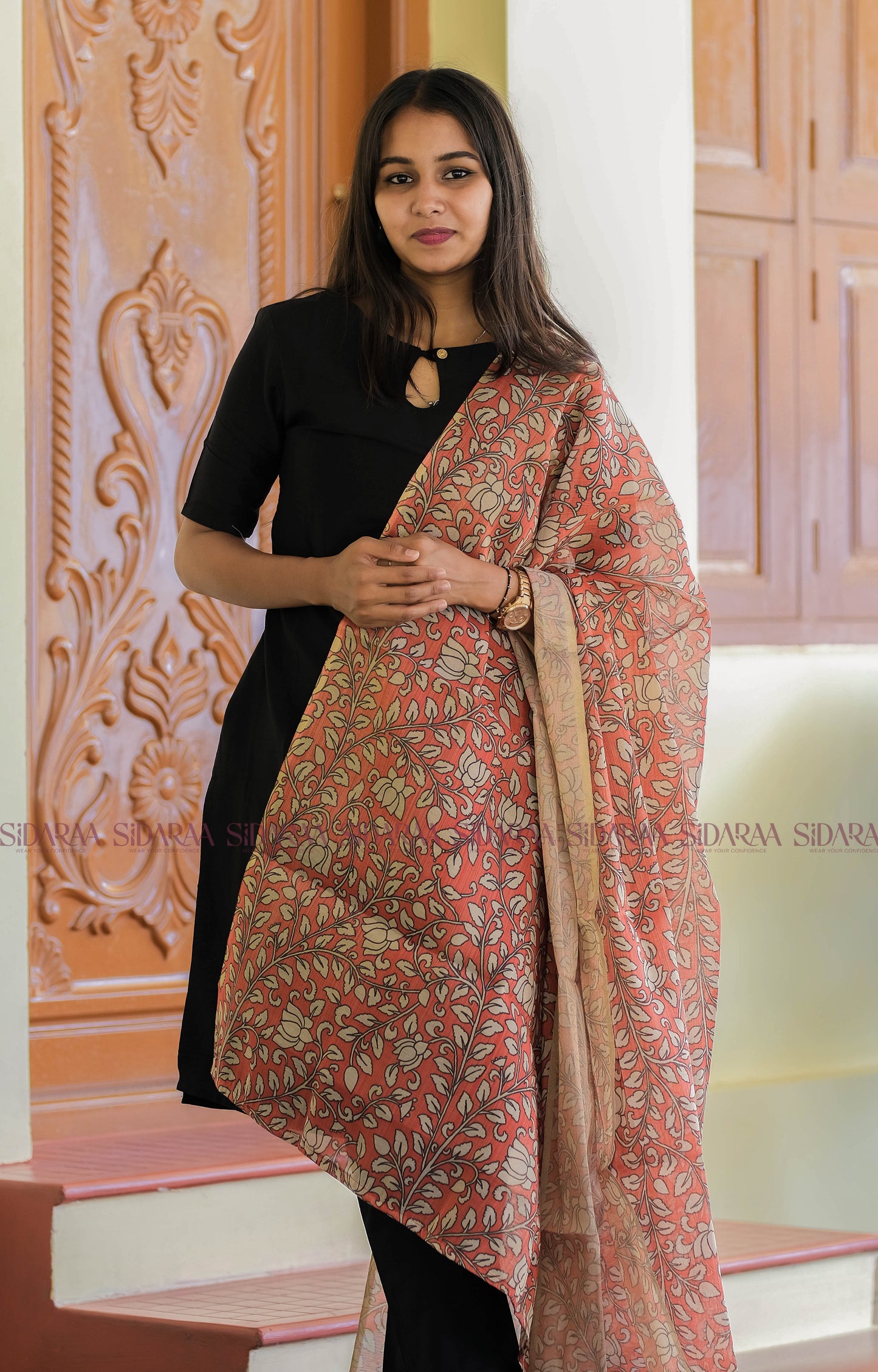 Black Gold Silk Salwar Set - ST-015