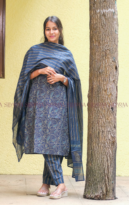Cotton Blue Salwar Set - ST-007