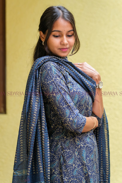 Cotton Blue Salwar Set - ST-007