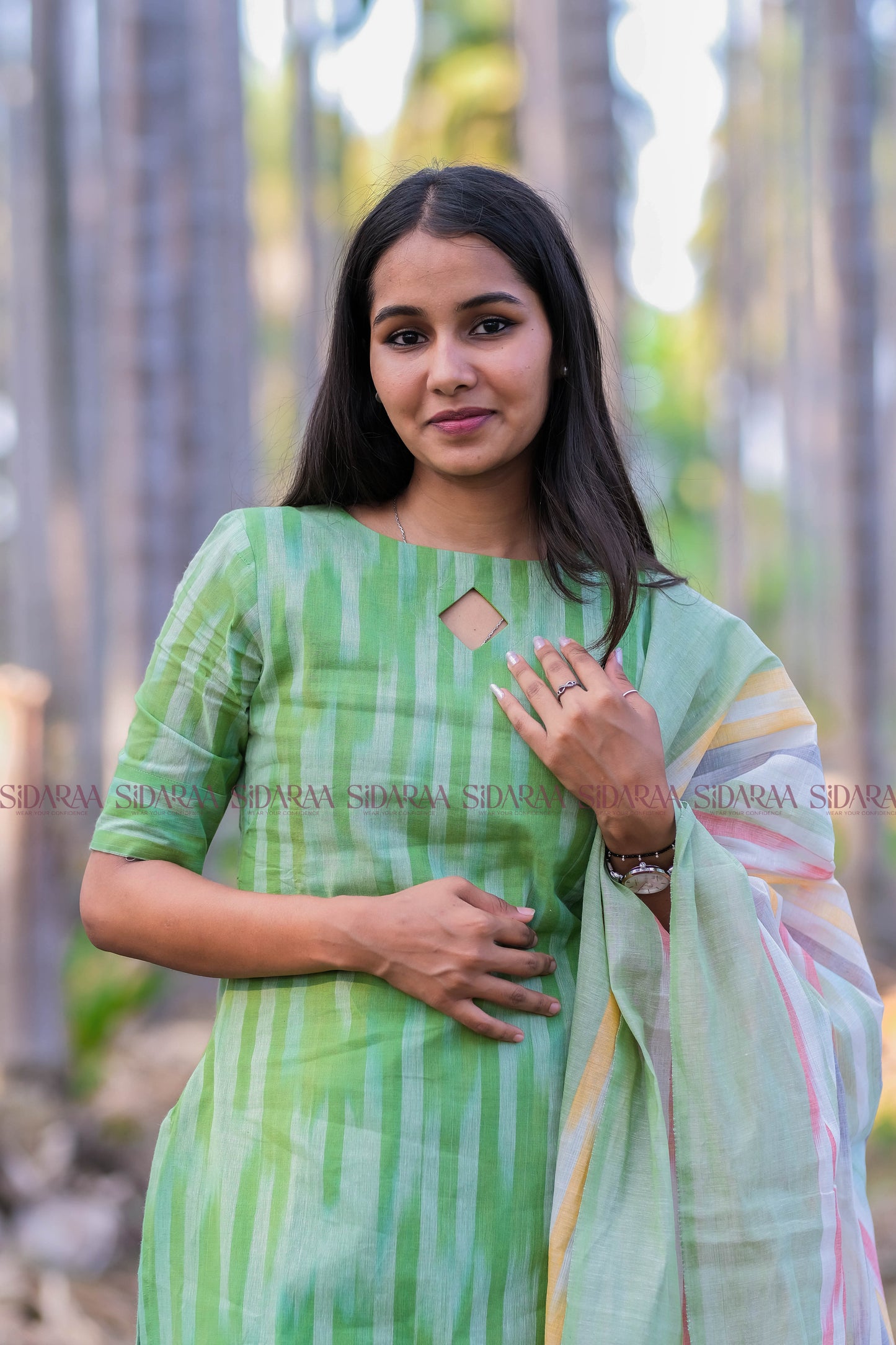 Ikkat Green Salwar Set - ST-022
