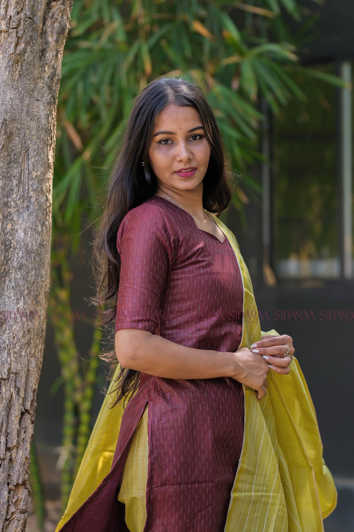 Silk Maroon Salwar Set ST-001
