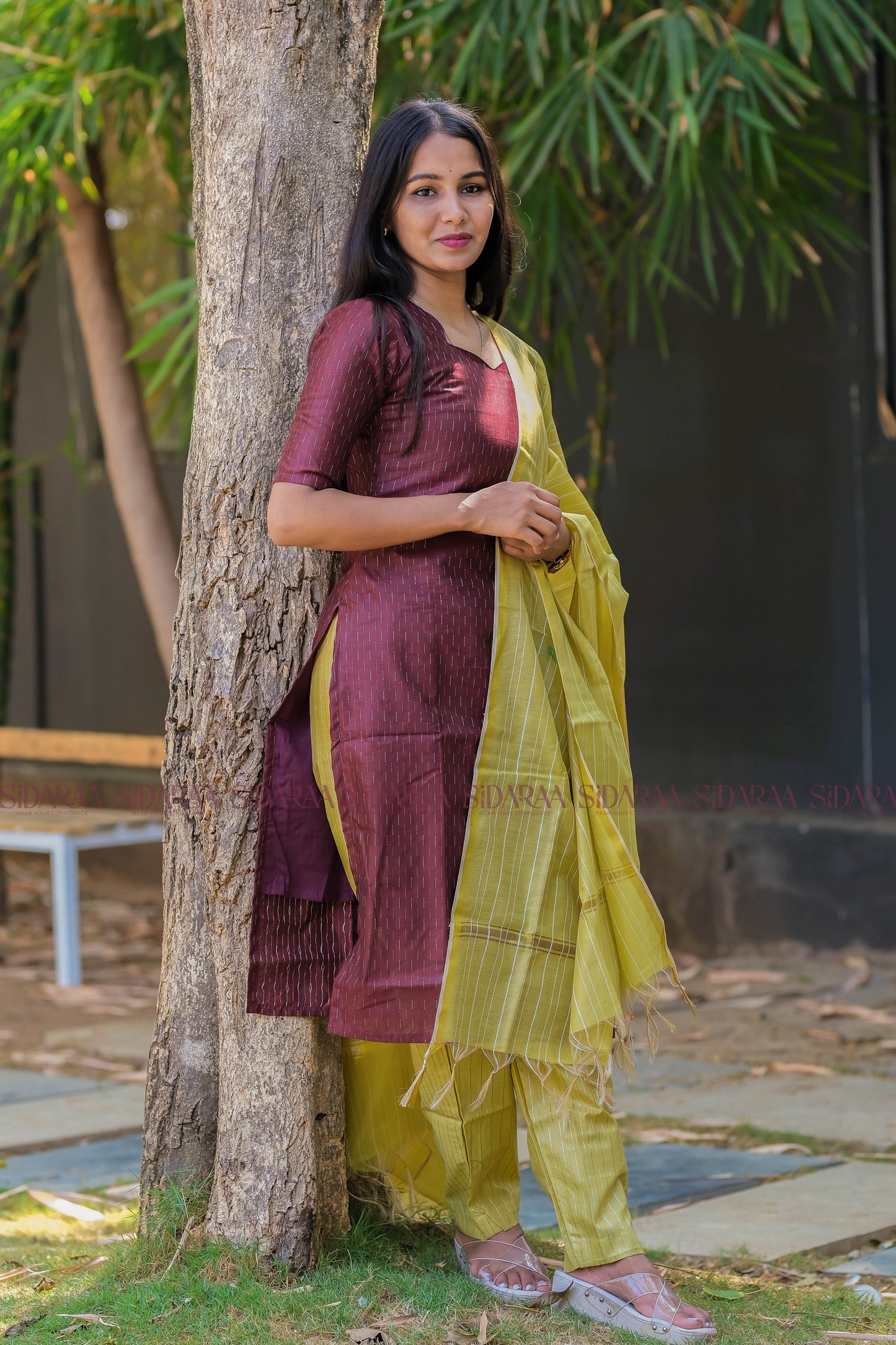 Silk Maroon Salwar Set ST-001