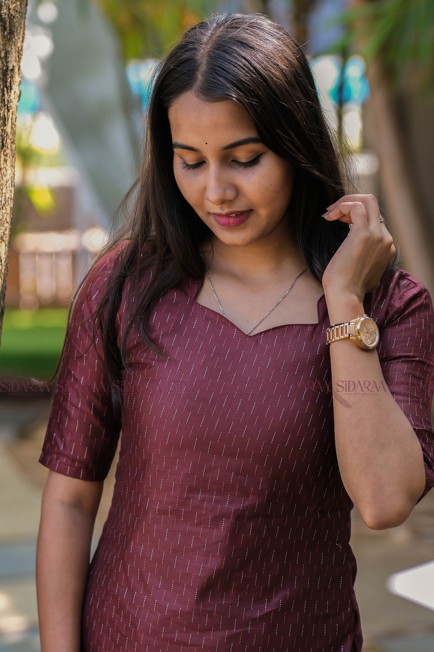 Silk Maroon Salwar Set ST-001