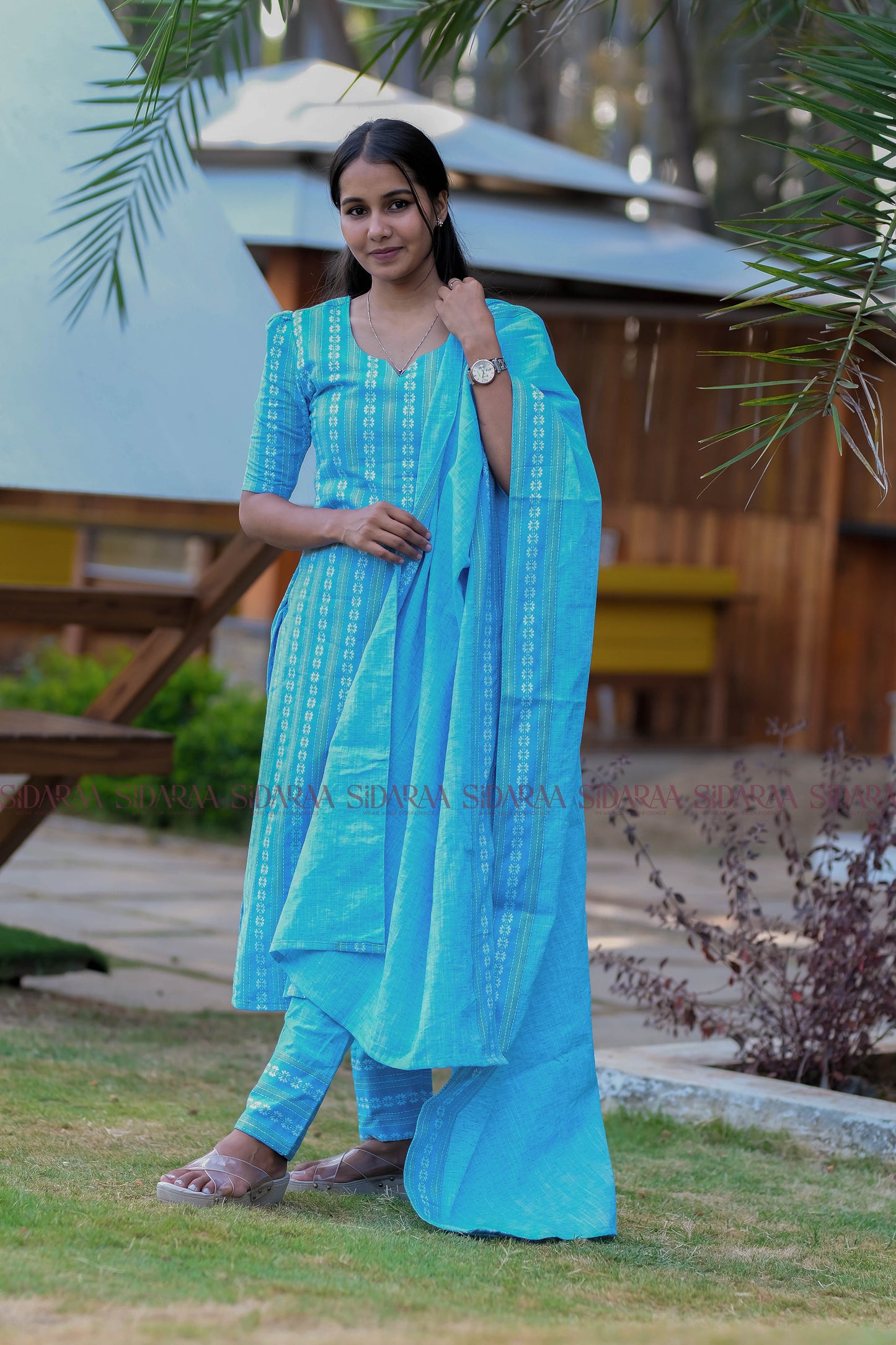 Sea Blue Salwar Set - ST-012