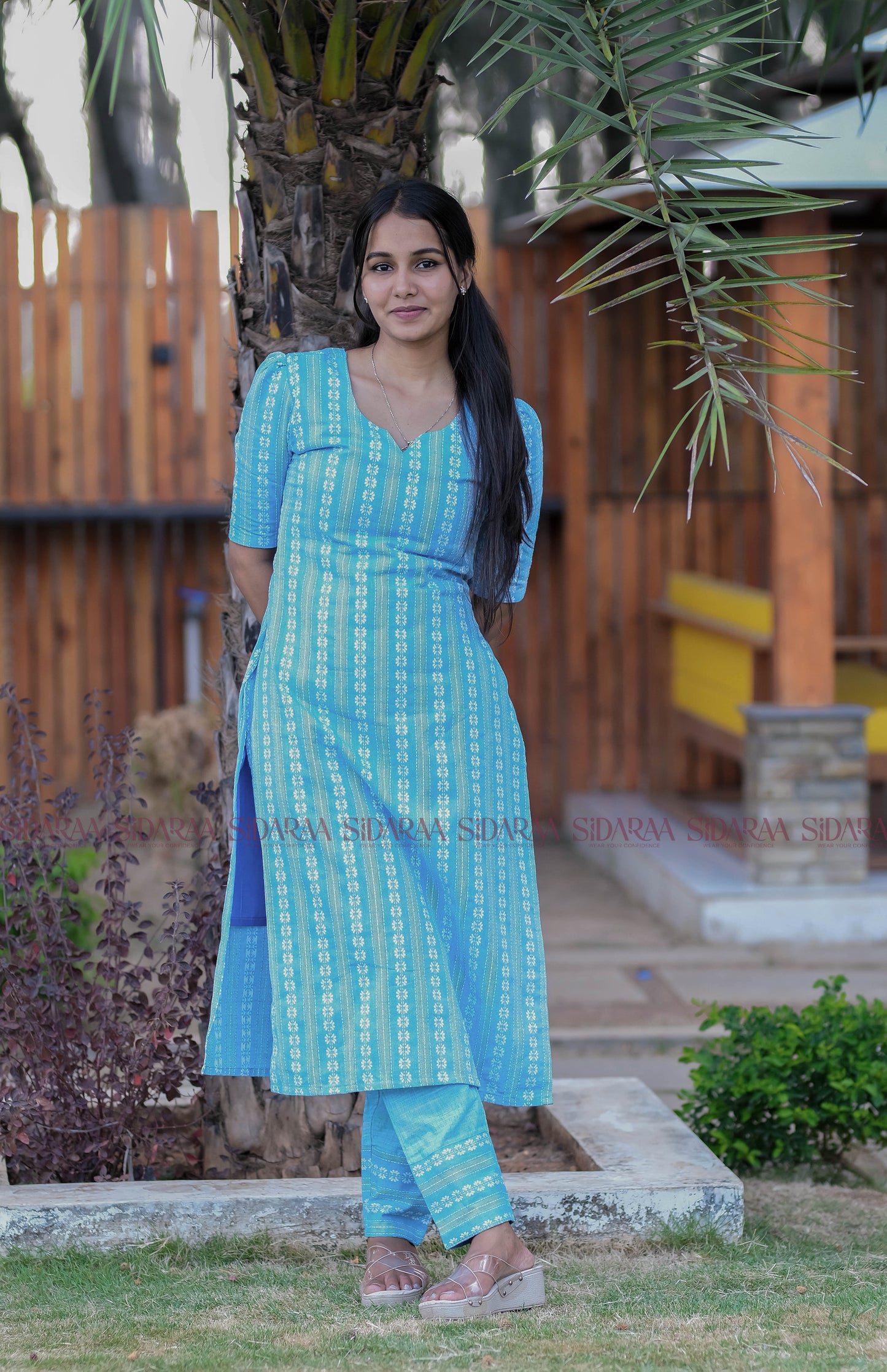 Sea Blue Salwar Set - ST-012