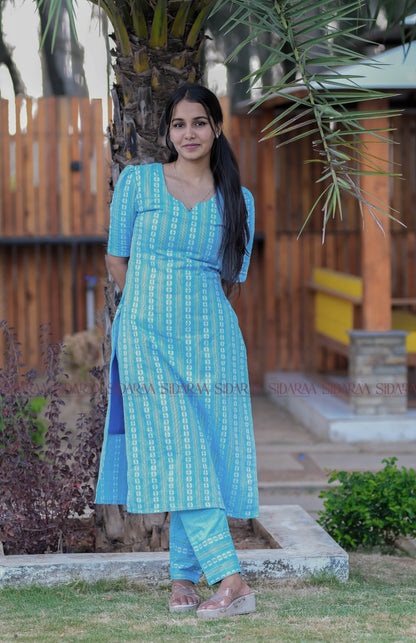 Sea Blue Salwar Set - ST-012