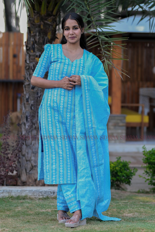 Sea Blue Salwar Set - ST-012