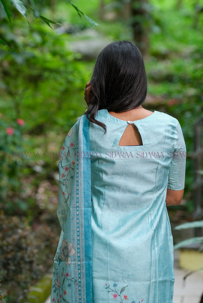 Teal Color Salwar Set - ST-025