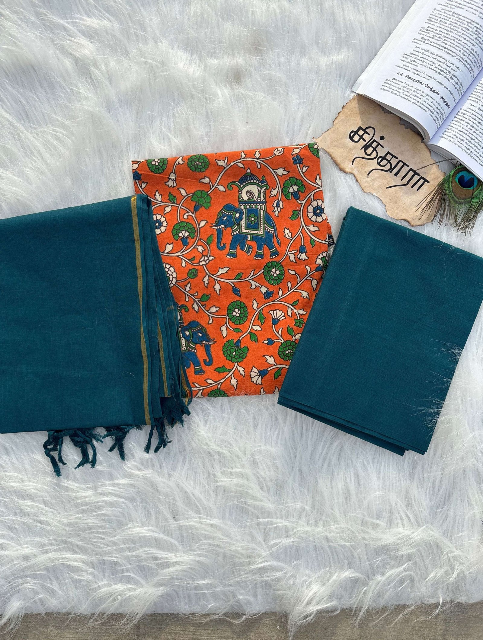 Kalamkari Cotton (Unstitched)